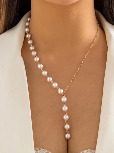 Anouk White Alloy Necklace