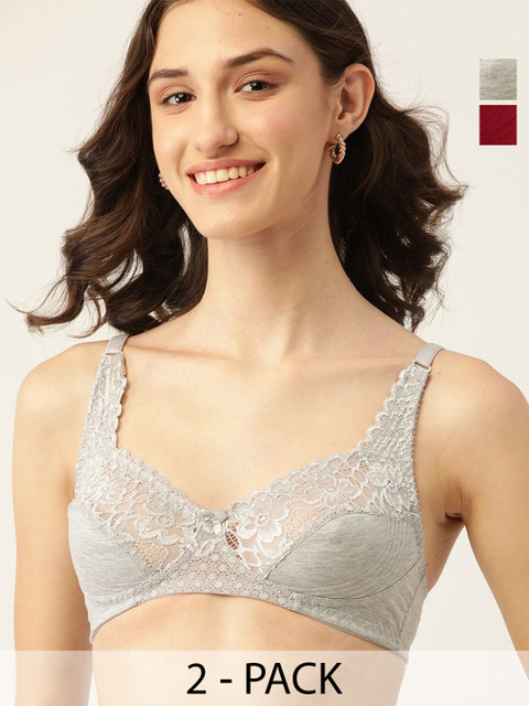 DressBerry Women Pack Of 2 Full Coverage Seamless Bra