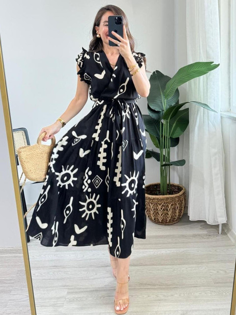 PIMU Abstract Maxi Dress