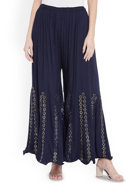 SRISARAS Women Embellished Flared Palazzos