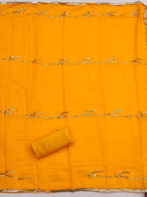 Rangtulika Ethnics Embroidered Sequinned Unstitched Dress Material - Image 4