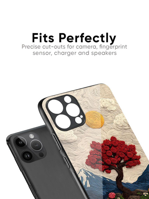 QRIOH Floral Printed iPhone 16 Pro Max Back Case Mobile Accessories - Image 2