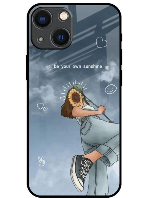 QRIOH Floral Printed iPhone 14 Plus Back Case Mobile Accessories