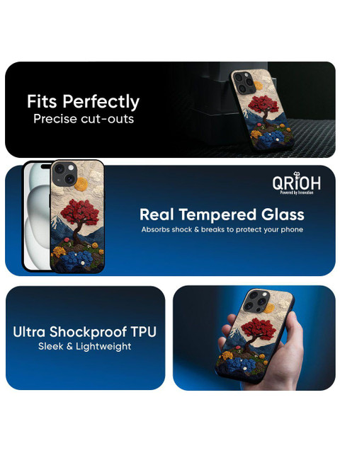 QRIOH Floral Printed iPhone 16 Pro Max Back Case Mobile Accessories - Image 5