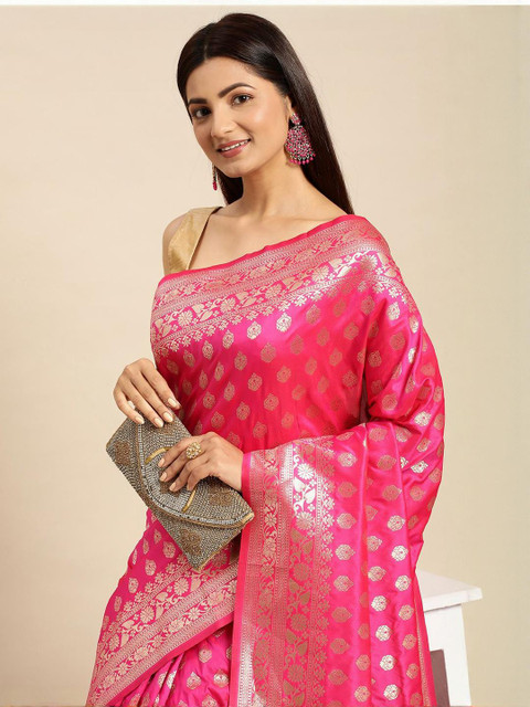 Royal Rajgharana Saree Woven Design Zari Banarasi Sarees - Image 4