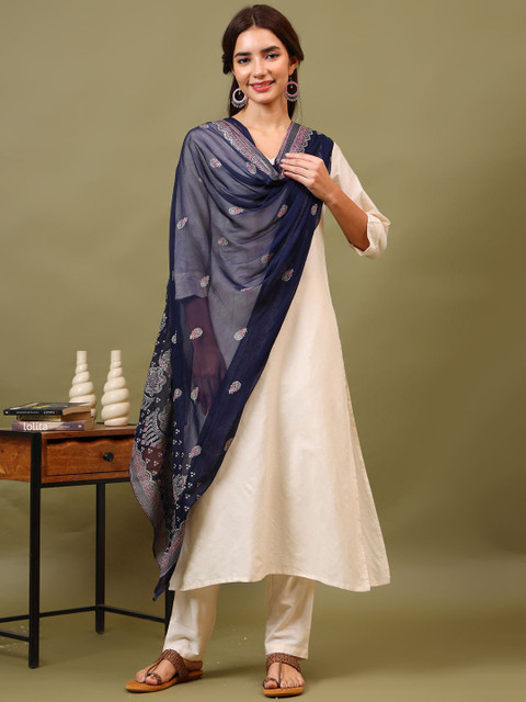 Sangria Floral Printed Chiffon Dupatta