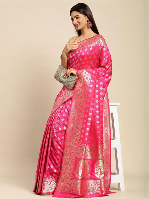 Royal Rajgharana Saree Woven Design Zari Banarasi Sarees - Image 3