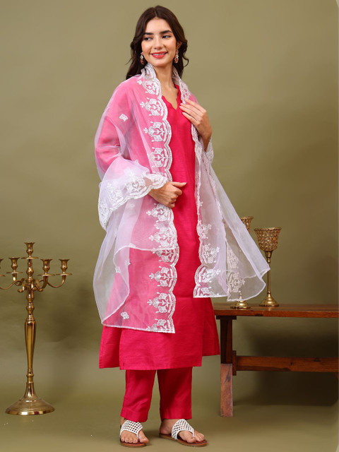 Sangria Embroidered Dupatta - Image 2