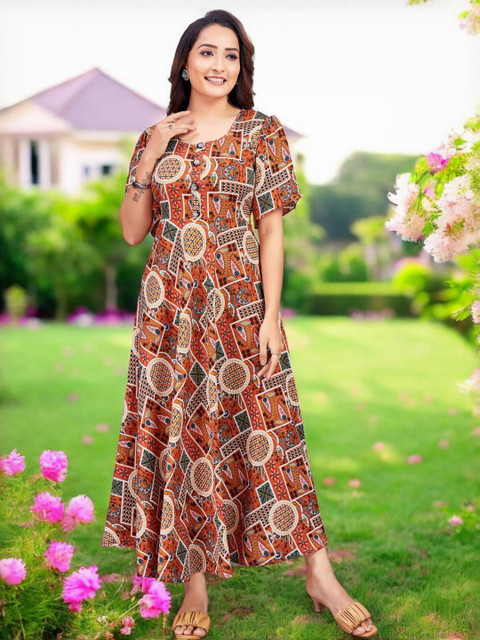 GULKEE FAB Women Floral Printed Anarkali Kurta