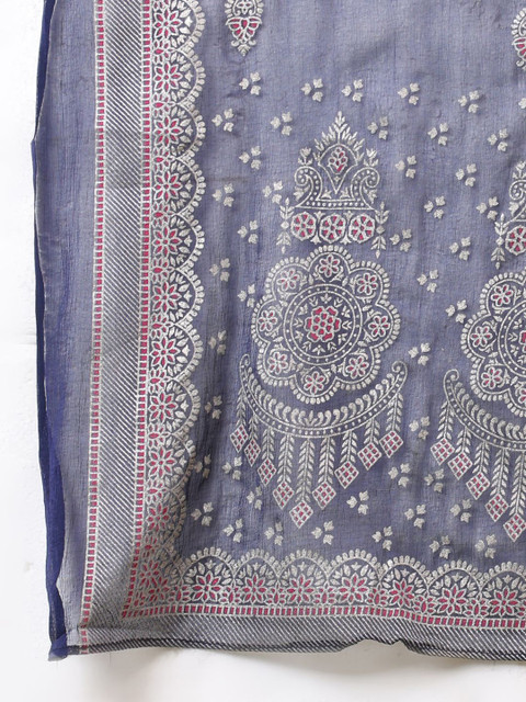 Sangria Floral Printed Chiffon Dupatta - Image 6