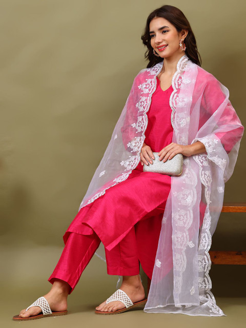Sangria Embroidered Dupatta