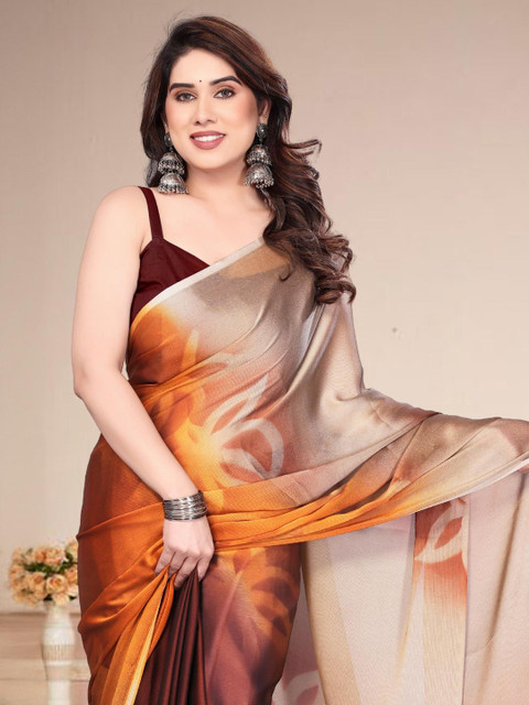 SUPERLAXMI Colourblocked Pure Chiffon Saree