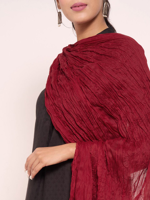 RANGMANCH BY PANTALOONS Pure Cotton Tasselled Dupatta - Image 2