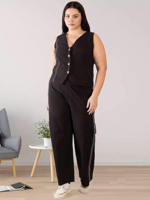 Sztori Pure Cotton V-Neck Top With trousers Co-Ords
