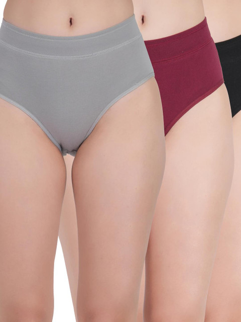 ORLIZEA Set Of 3 Cotton Blend Hipster Briefs