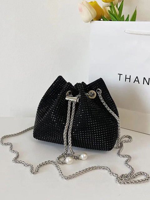 DOSYSO Embellished Bucket Sling Bag