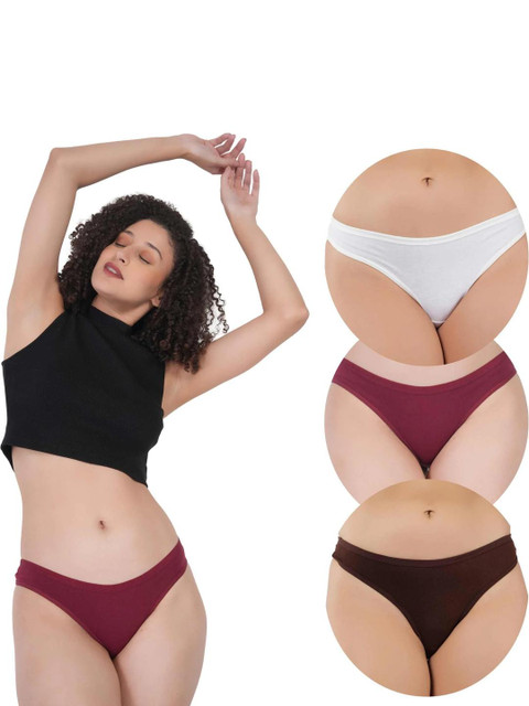 ORLIZEA Set Of 3 Cotton Blend Thongs