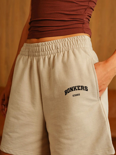 Bonkers Corner Women Mid Rise Relexed Fit Lounge Shorts