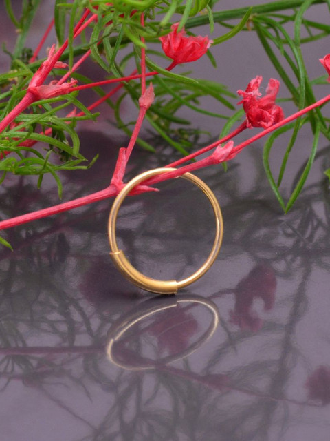Abhooshan 925 Sterling Silver Gold Plated Ring Nosepin