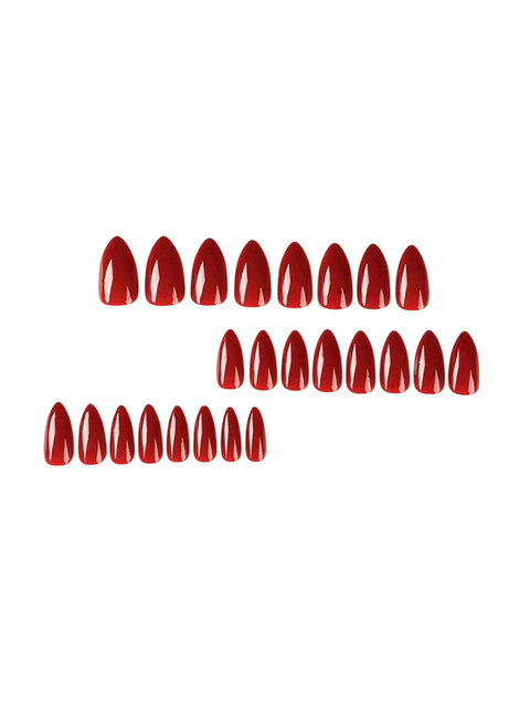 AMOK STORE Set Of 24 Almond Shape Press-On Nails With Nail Care Kit