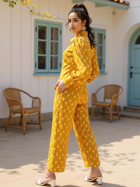 SZN Floral Printed Top With Trouser Co-ord Set - Image 5