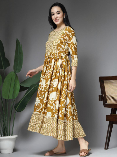 Pristyle Floral Printed Fit & Flare Maxi Dress - Image 4