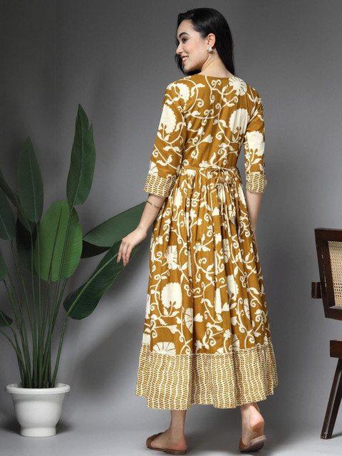 Pristyle Floral Printed Fit & Flare Maxi Dress - Image 5