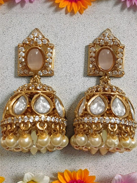 BlingNation American Diamond Brass Earrings