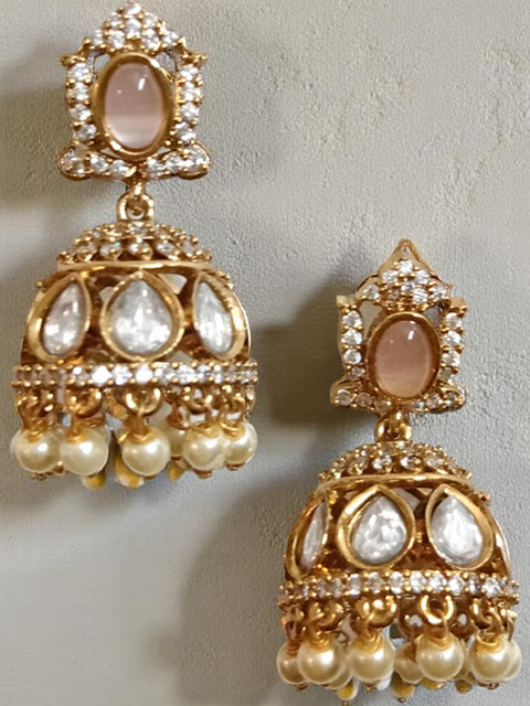 BlingNation American Diamond Brass Earrings - Image 2