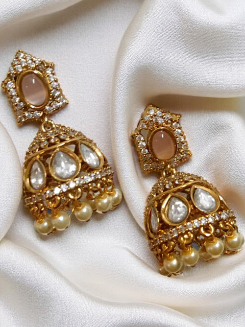 BlingNation American Diamond Brass Earrings - Image 3