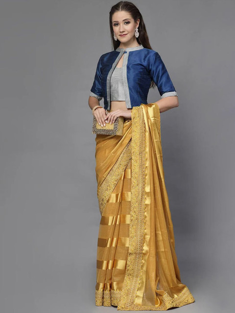 Utsav Fashion Colour Blocked Saree Blouse - Image 4