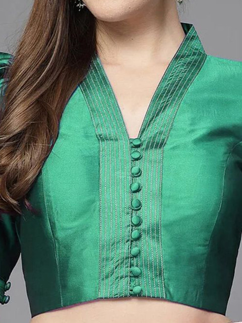 Utsav Fashion V Neck Saree Blouse - Image 4