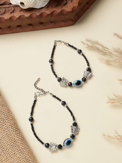 Bhana Fashion Silver-Plated Anklet