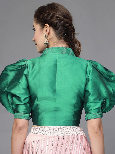 Utsav Fashion V Neck Saree Blouse - Image 3