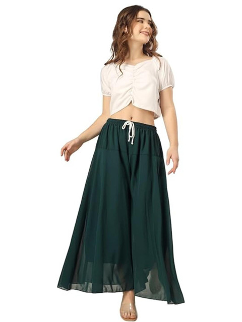 Aura Glam Flared Palazzos