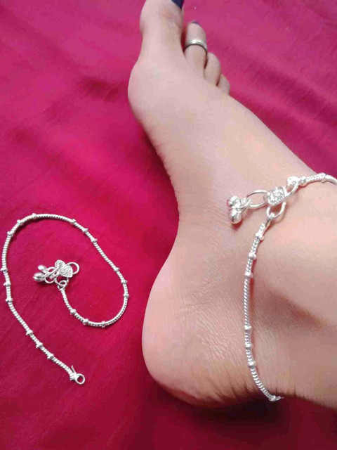 Footride Silver Plated Anklets