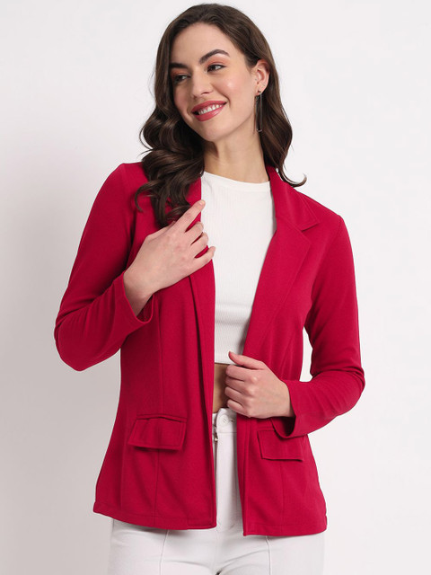 Zastraa Notched Lapel Collar Front Open Blazer