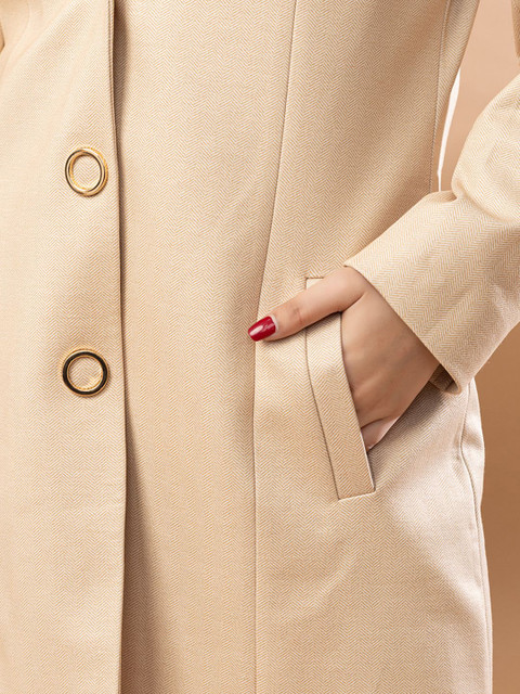 TWENTY ME Notched Lapel Collar Single-Breasted Overcoat - Image 7