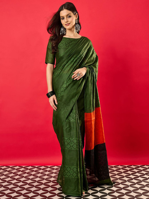 Anouk Ethnic Motifs Zari Tussar Saree