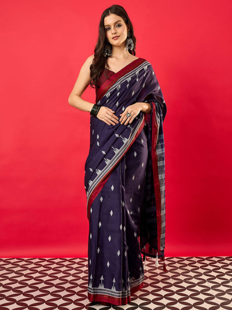 Anouk Ethnic Motifs Zari Bhagalpuri Saree