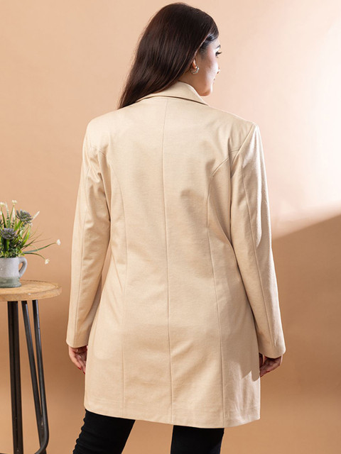 TWENTY ME Notched Lapel Collar Single-Breasted Overcoat - Image 5