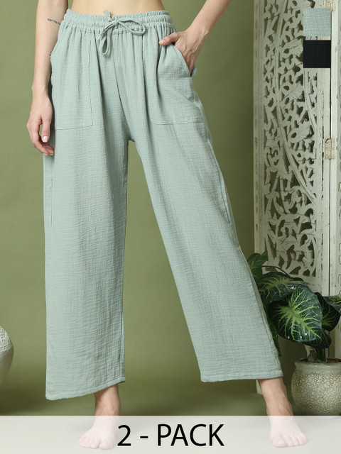 TAG 7 Pack Of 2 Cotton Straight Lounge Pants