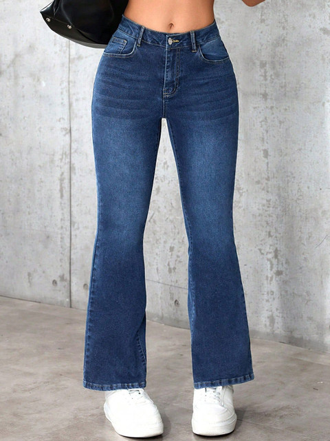 MERCEL Women Bootcut High-Rise Light Fade Stretchable Jeans