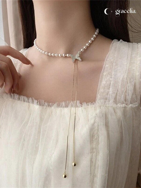 DressBerry Gold Plated Butterfly Necklace