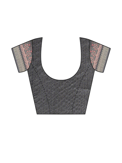 VJ FASHION Women Printed Dola Silk Blend Saree with Unstitched Blouse Piece - Image 4