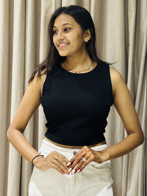 Moda Rapido Solid Sleeveless Slim Fit Polyester T-shirt