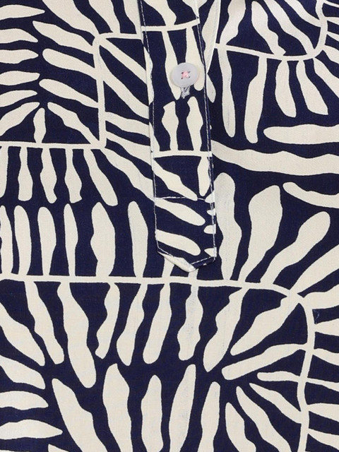 ISHQY Plus Size Printed Pure Cotton Top With Palazzos Co-Ords - Image 6