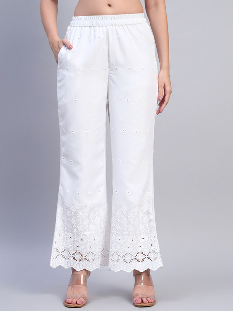 Shopping Queen Women Embroidered Ethnic Palazzos