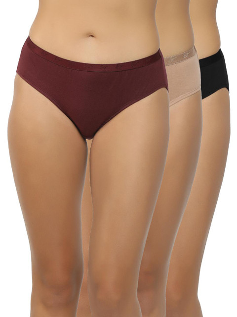 Shyygl Set of 3 High-Rise Hipster Briefs
