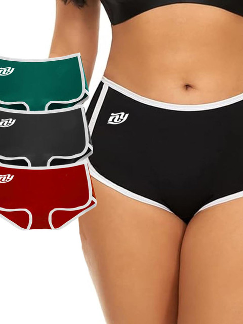 Nicsy Set of 3 Mid-Rise Hipster Briefs